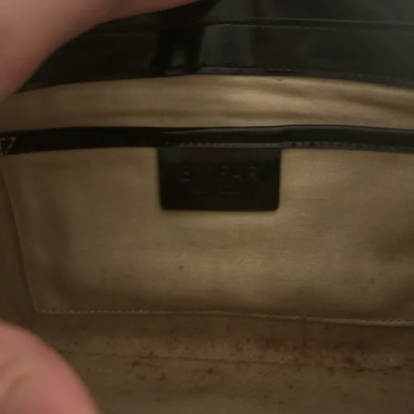 BYFAR Black Semi Patent Leather Shoulder Bag - Picture 4 of 4